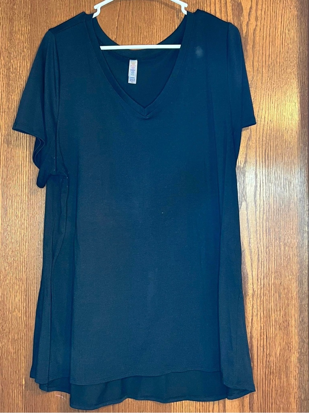LuLaRoe Black V-Neck Short Sleeve Top